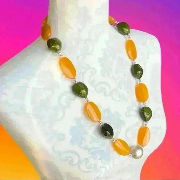 Vintage  Agate necklace - Picture 1 of 6